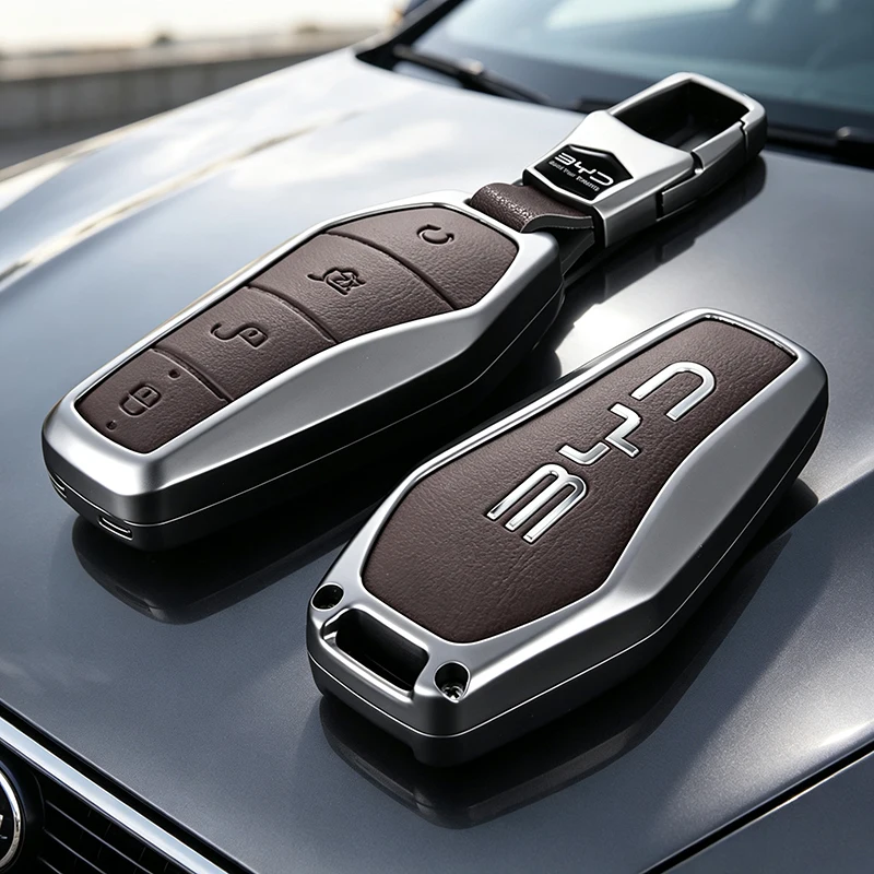 Zinc Alloy Car Key Case For 2026 New BYD Second Generation Song Pro Remote Key Protective Cover Shell Auto Interior Accessories