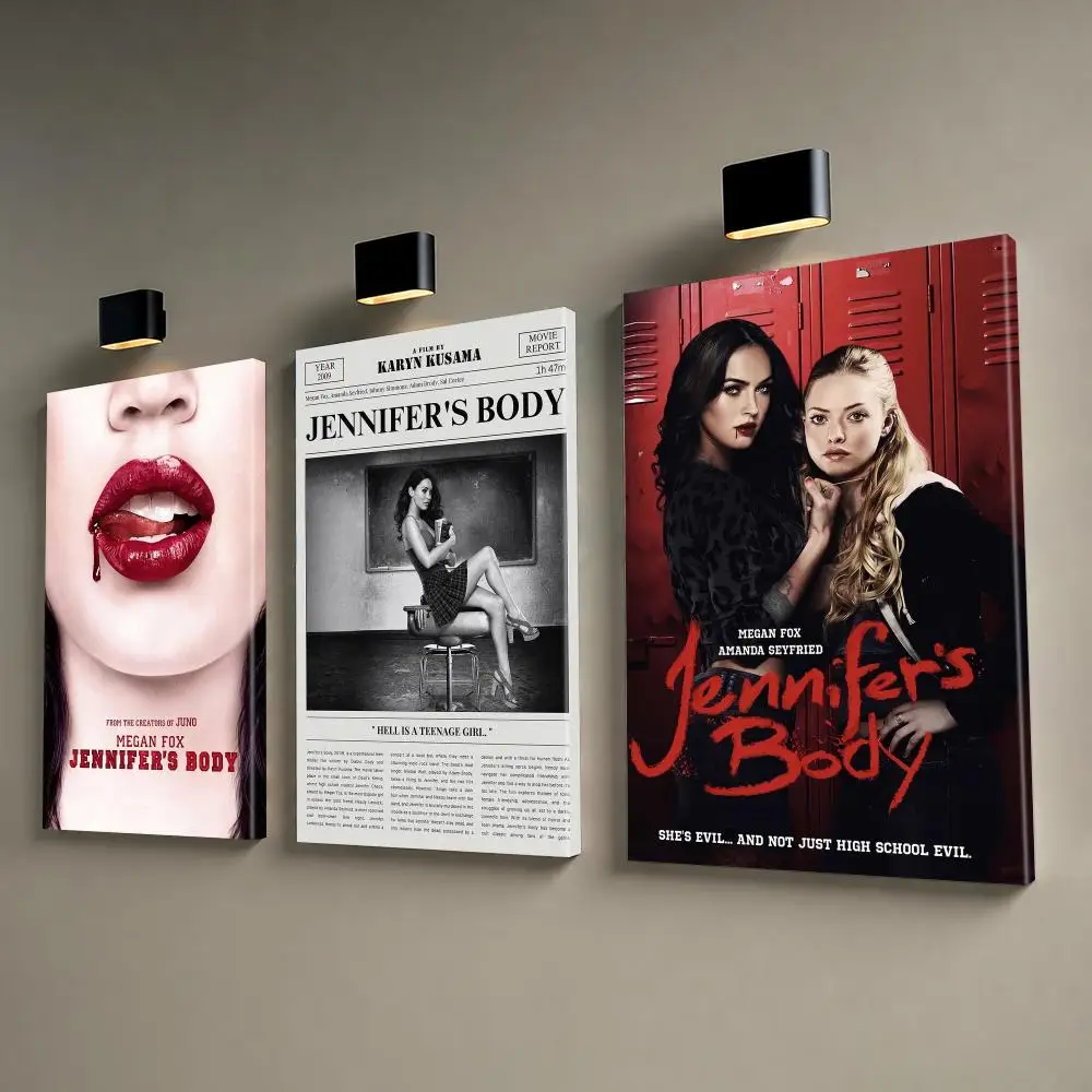 Movies J-Jennifer B-Body Framed Wall Painting Canvas Poster Wall Art HD Print Home Decor Room Decoration Artwork Gift Wood Frame