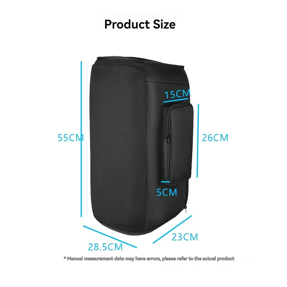 Upgrade Dual Pocket Speaker Protective Cover With Elastic Band Speaker Dust Cover Double Zipper Design For JBL PartyBox Club120