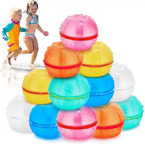 Refillable Water Balloon Swim Pool Silicone Reusable Water Ball Self Sealing Water Splash Balls for Kid Summer Outdoor Water Toy