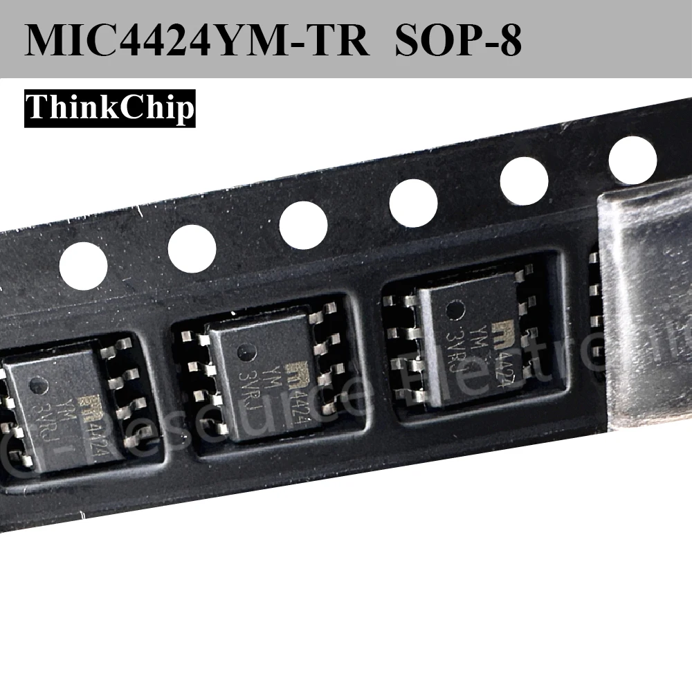 (10pcs) MIC4424YM-TR MIC4424 (Marking 4424) SOP-8 MOSFET Driver 3A