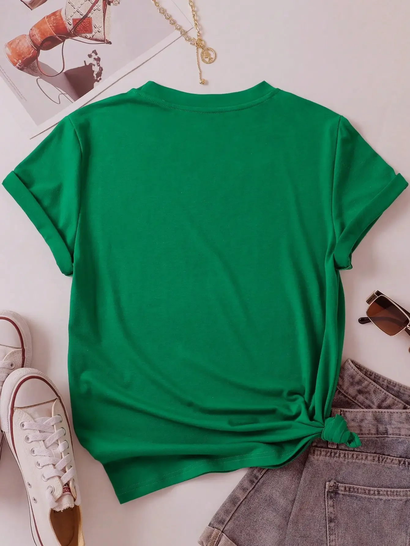 Summer T-Shirt Shamrocks Printed Tshirt Mens Fashion Tshirt St Patricks Day Short Sleeve Tops Tee Women Tshirt Tops Clothing