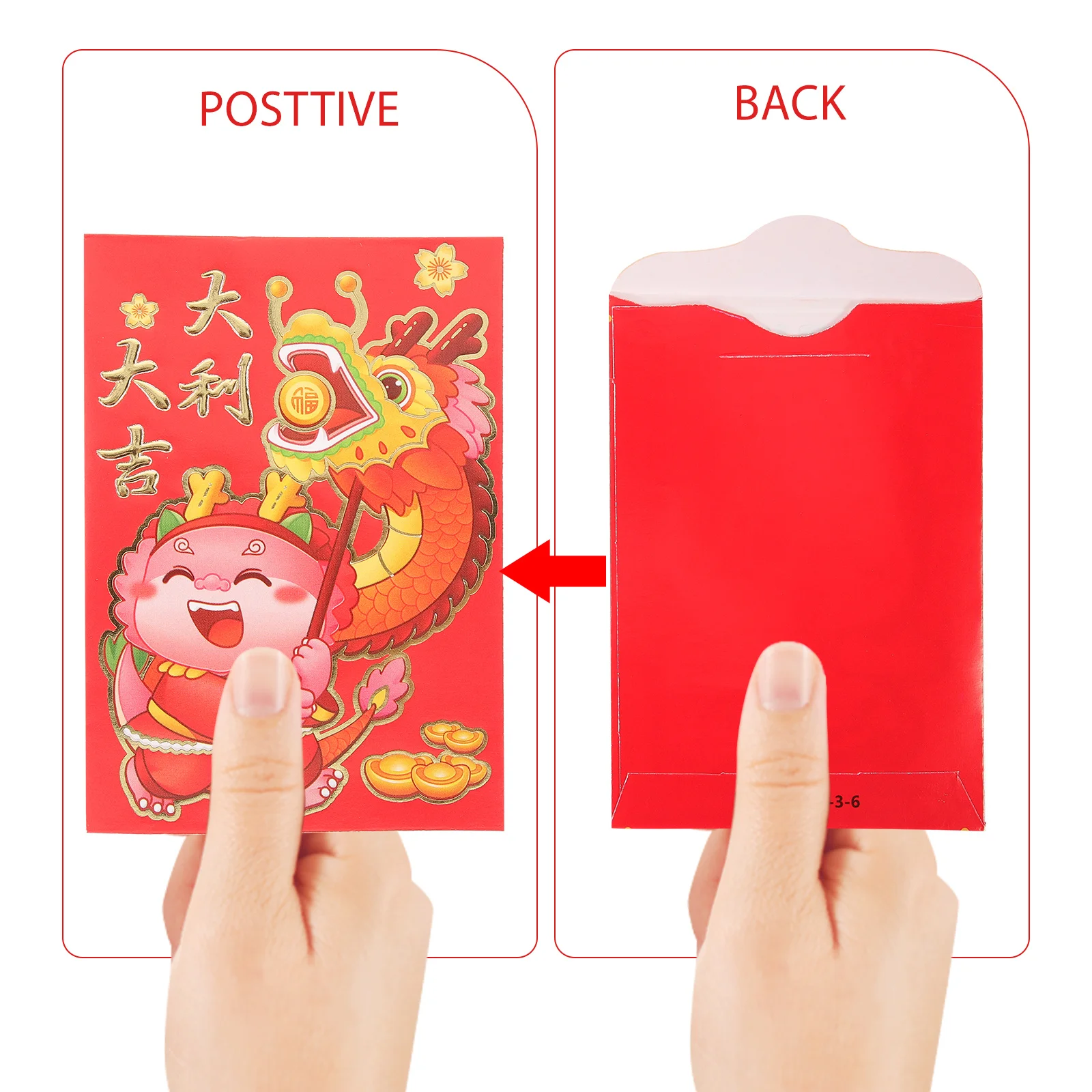 

30pcs 2024 Dragon Year Red Envelopes Cute Cartoon Zodiac New Year Bag 128B 1 Paper Chinese Festival Gift Decorative Money
