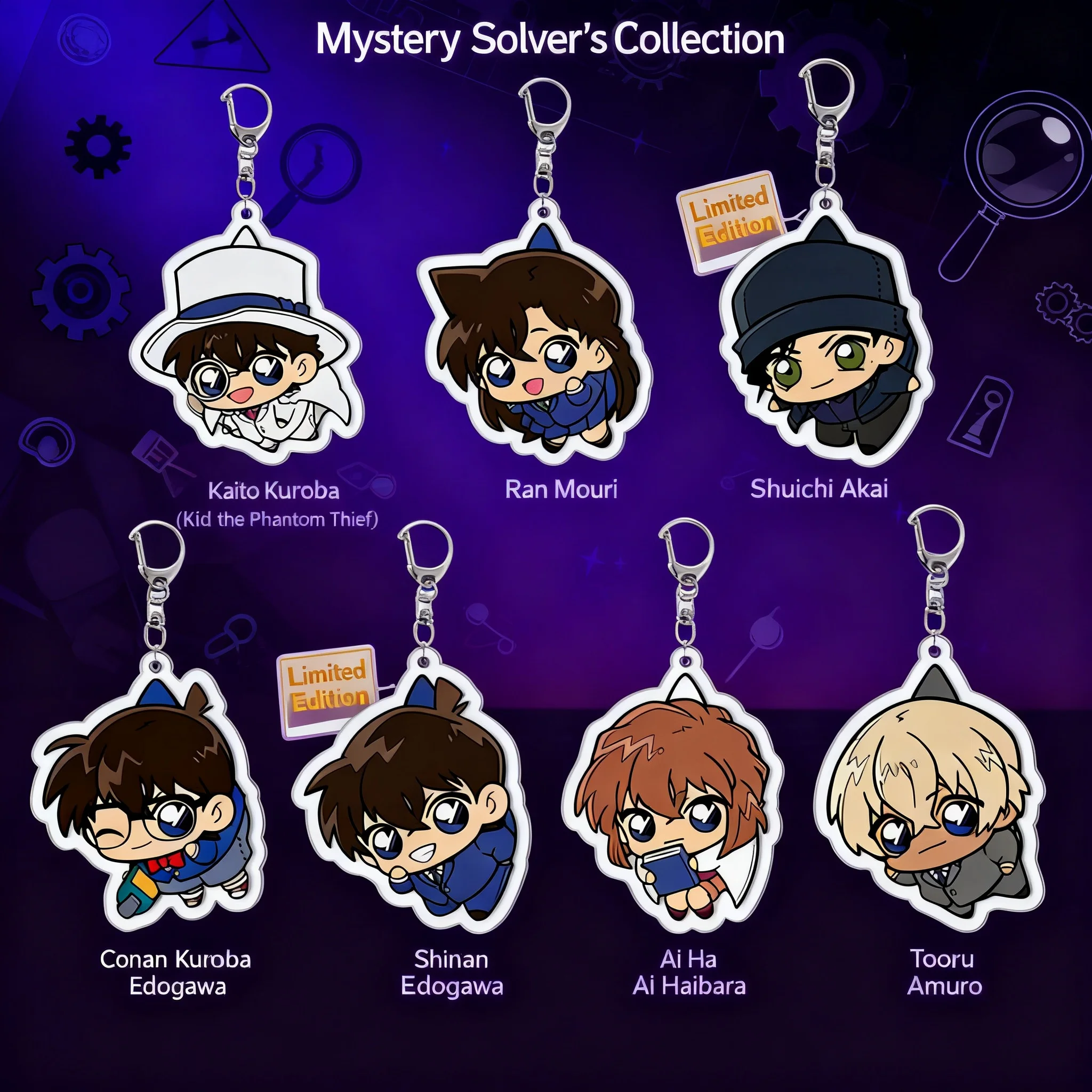 

Оптовые аксессуары для аниме-фигурок: акриловый брелок «Детектив Конан» с Мори Ран, прозрачный кулон, трансграничная дропшиппинг-продажа