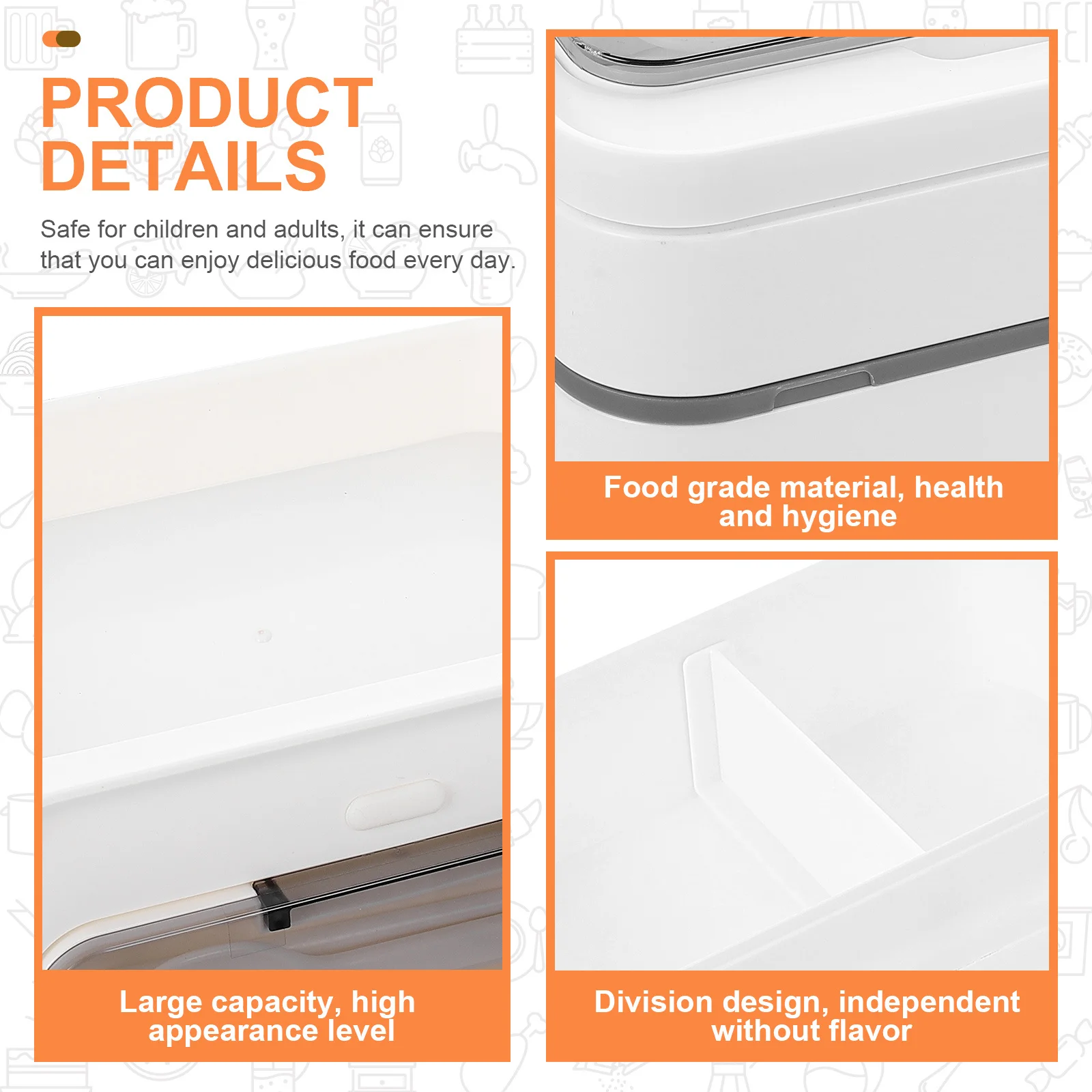 

1Set Leakproof Portable Microwave Lunch Box Fresh Keeping Food Storage Office Student Worker