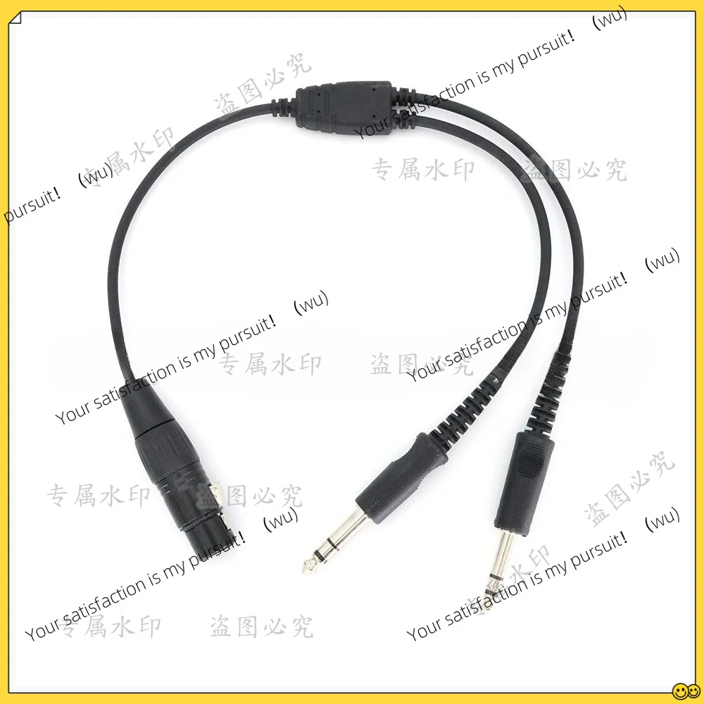 General aviation earphone adapter cable GA female to XLR dual male 5-pin earphone adapter
