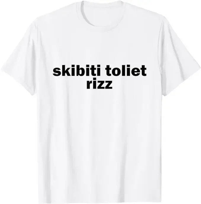 Skibiti Toilet Rizz Funny Viral Influencer Brain Rot Slang T-Shirt, S-5XL