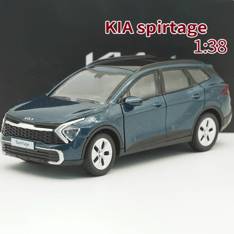 

Оригинальный 1:38 KIA Spirtage, модель автомобиля из сплава, статическая коллекция, украшенные праздничными подарками, игрушки