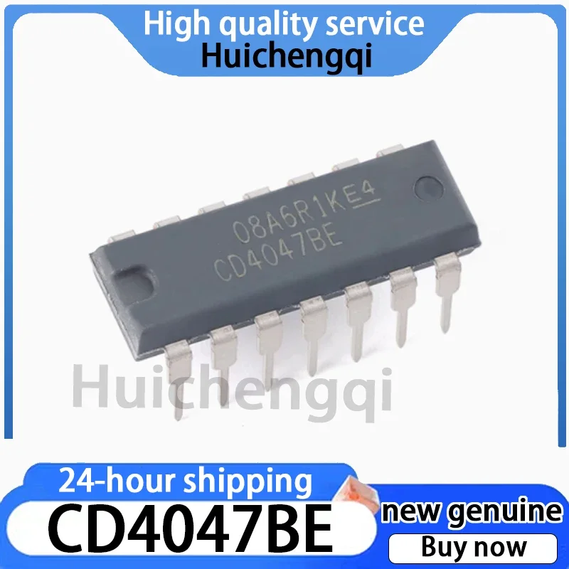 10PCS Genuine CD4047BE DIP-14 CMOS Low-power Monostable or Non-stationary Multi Harmonic Oscillator