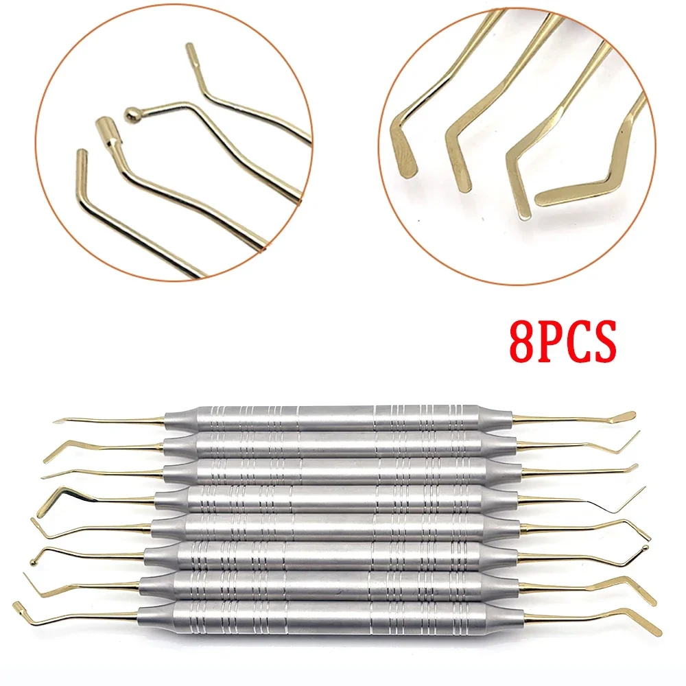 

8Pcs Dental Composite Resin Filling Spatula Aesthetic Restoration Kit Double Ends Mixing Scraper Autoclavable Tool