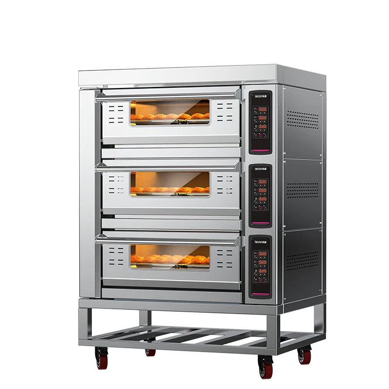 Commercial Baking Equipment 2 Deck 4 Tray Gas Electric Bakery Bread Deck Oven For Cake Pizza