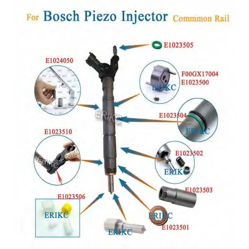 Piezo Injector Repair Kit Valve F00GX17004 F00GX17005 Adjusting Shims Gasket Nozzle Washers for Bosch Injection 0445115/116/117