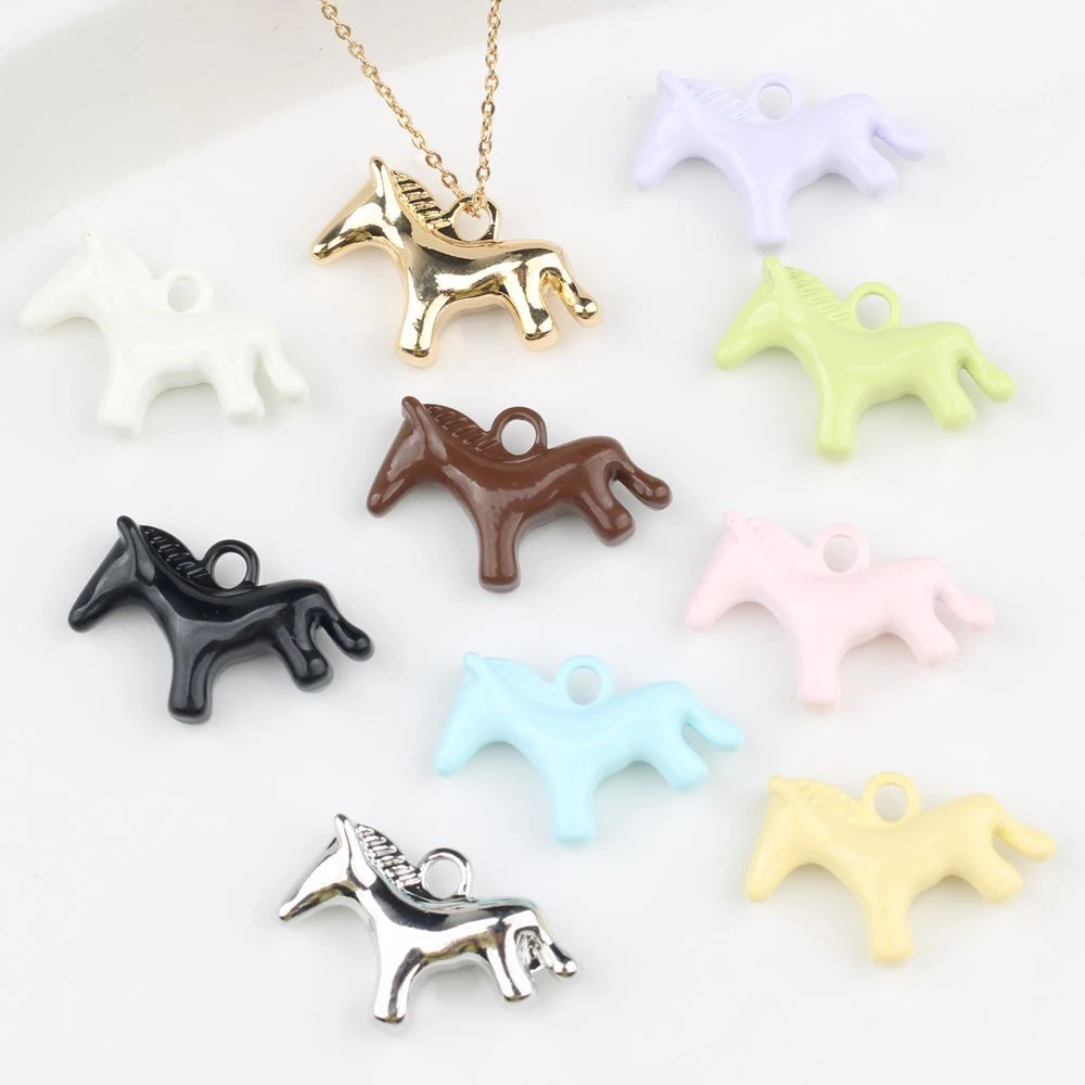 

10pcs Simple Fashion Animal Horse Shape Pendant Jewelry Making Accessories Handmade DIY Bracelet Earrings Necklace Ornament