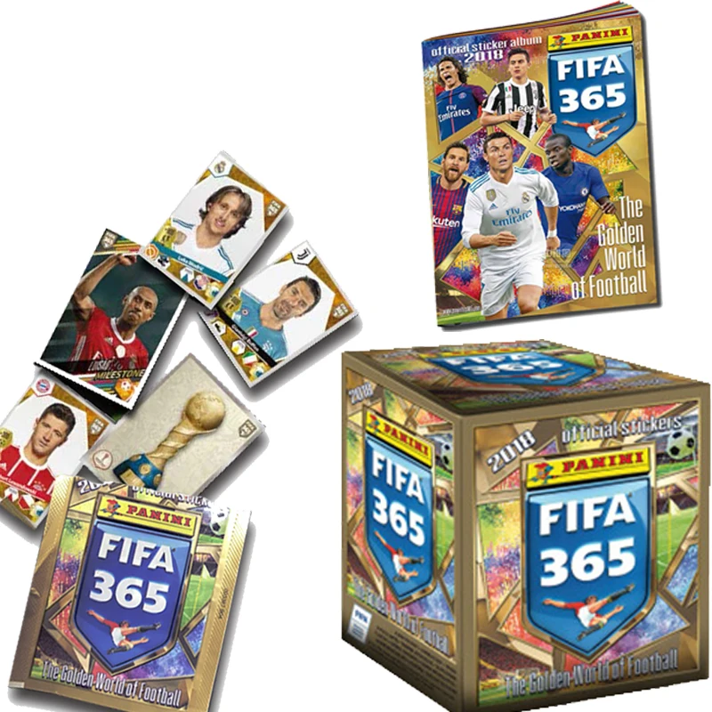 Panini Football League 2018 Fifa 365 Official Star Collection Sticker Game Toys Card Book; Whole Box Christmas Birthday Gift