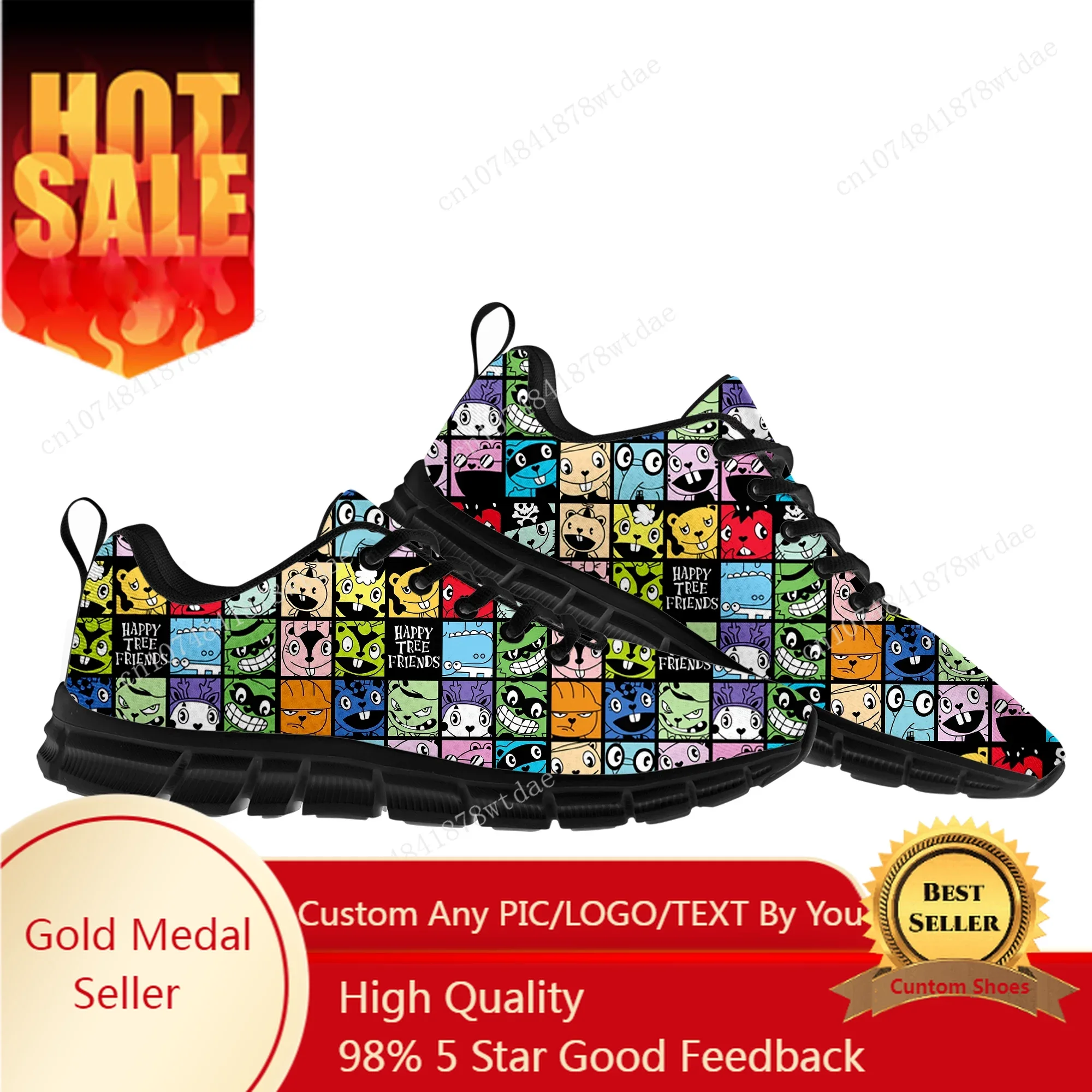 Happy Tree Friends Sports Shoes Men Women Teenager Kids Children Sneakers Cuddles High Quality Cartoon Anime Sneaker Custom Shoe