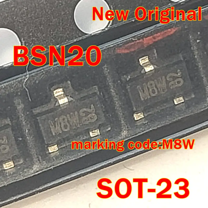 

1Pcs to 100Pcs Bsn20 Sot-23 New Original Marking Code: M8W N-Channel Enhancement Mode Field-Effect Transistor