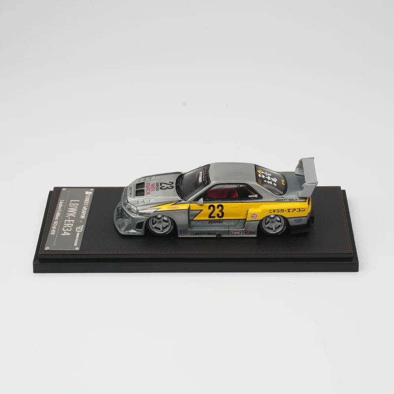 SW Chase Edição Especial 1:64 LBWK GTR ER34 Capuz Aberto Diecast Modelo de Carro Coleção Brinquedos Rua