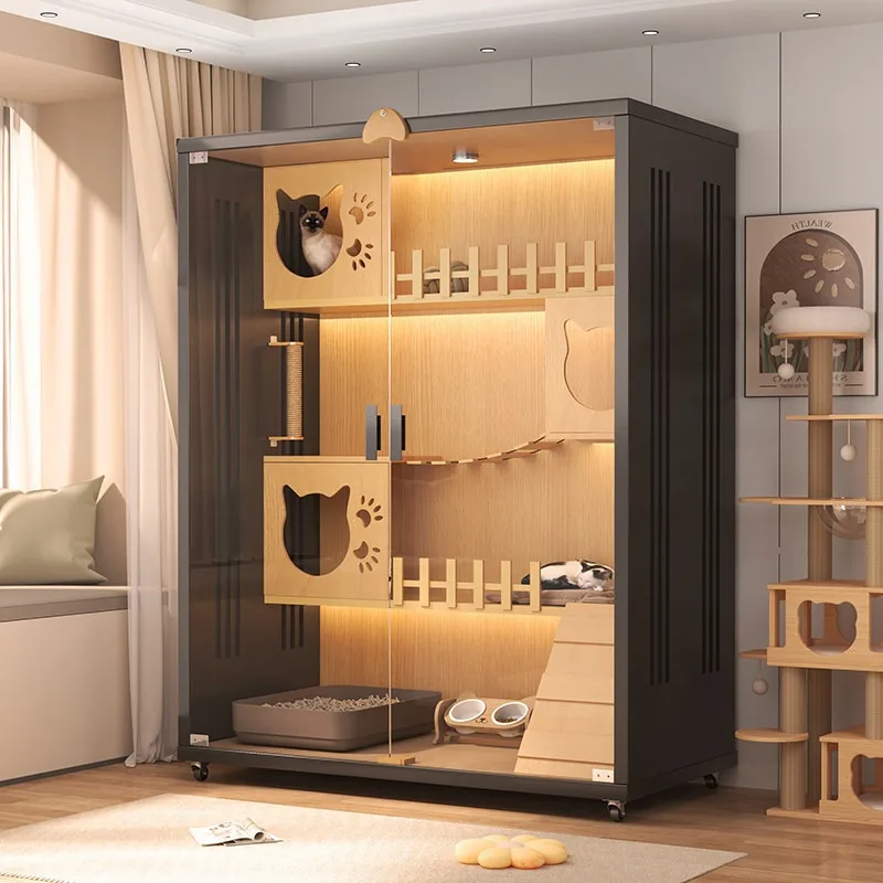 Cat Climbing Frame Four Seasons Universal Household Indoor Large Free Cat House Multi-layer Space Luxury Cat House