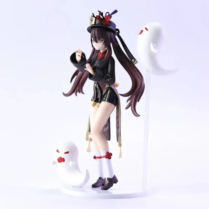 18cm Genshin Impact Hu Tao Anime Figure Catoon Kawaii Manga Statue PVC Action Figure Ornaments Collectible Model Toys Boys Gifts