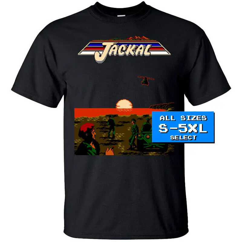 Jackal Nes Final Screen T Shirt BLACK all sizes S-5XL 100% cotton