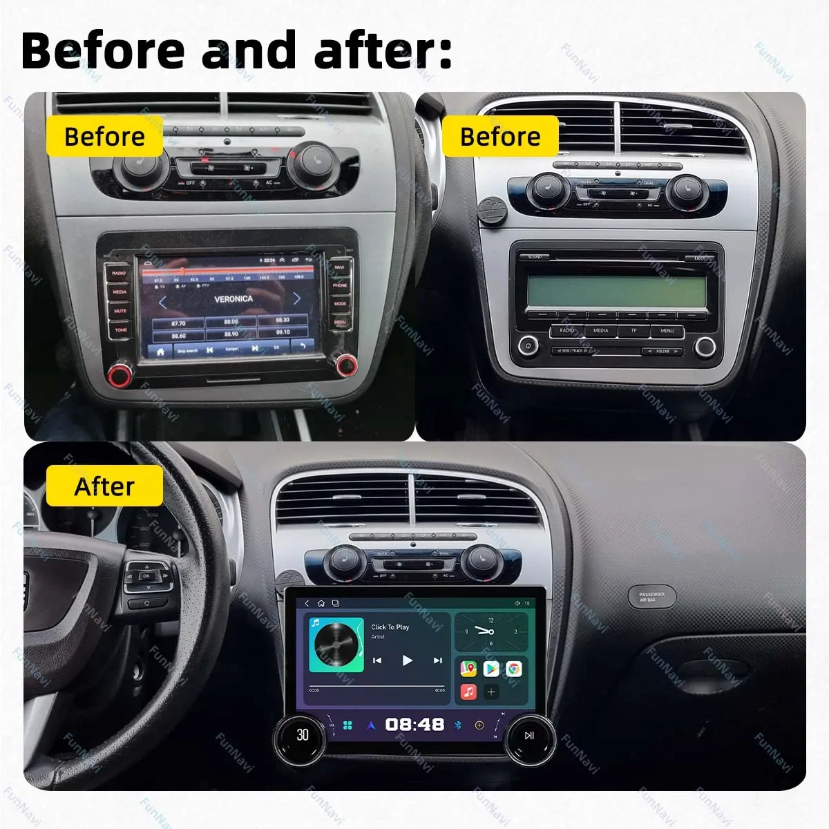 Android Car Radio 2 Din For Seat Altea 2004 - 2015 Toledo 2004 - 2009 Screen GPS Navigation Multimedia Audio Head Unit Autoradio