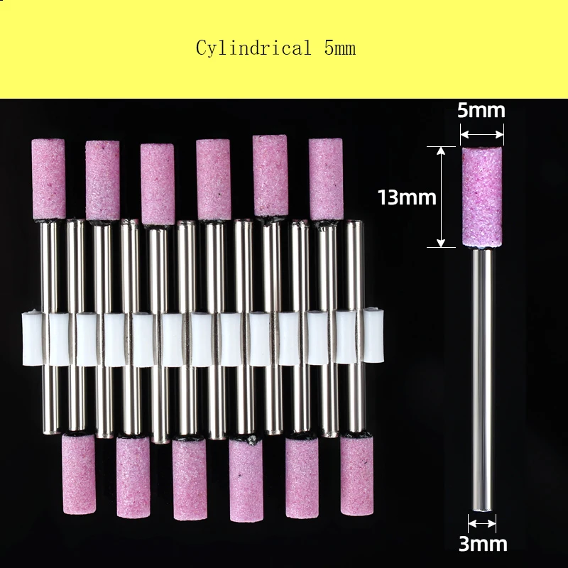 Tête de meulage en céramique montée sur arbre, 5 pièces de 3mm, polissage, roue conversive pour outils électriques éloignés