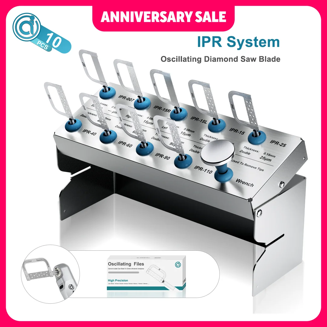 

AI-IPR Set Mixed Size Vertical Reciprocating Interproximal Stripping Saw Blades Dental Orthodontics IPR System Spare Parts