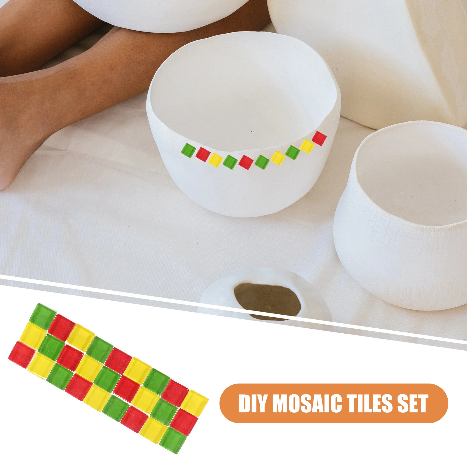 

1Set Mosaic Glass Tile Set Smooth Bright Pieces for DIY Crafts Vase Decoration Handmade Home Supplies Glass Tiles