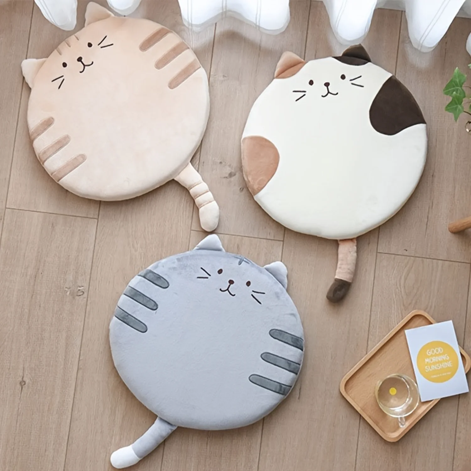 

1pc Plush Memory Foam Cat Pattern Cushion - Ultimate Back and Chair Support for , Office, and Car - Soft, Comfortable, and Ergon
