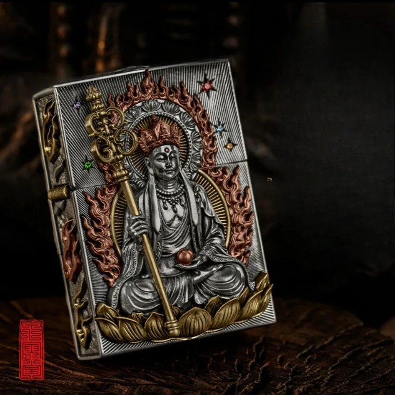 New ultra realistic 3D carving process fuel lighter, high-end collectible lighter, cigarette accessories, men's gift