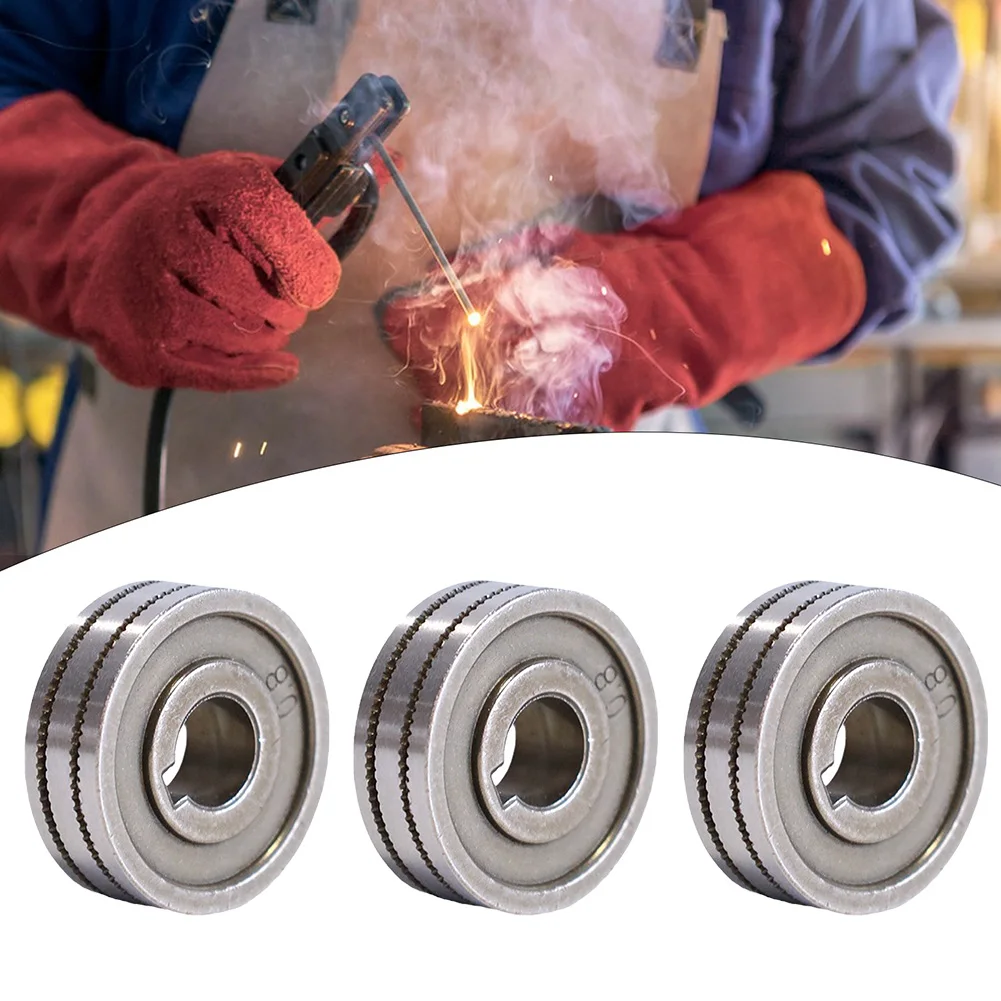 3PCS Set Welding Wire Feeding Rolls for MIG Welding Machines K Knurl 0 8 to 1 0 Bearing Steel Rollers for Smooth Wire Feeding