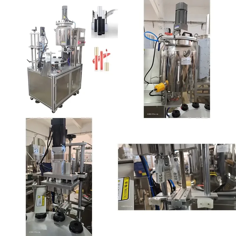 2026 CE Semi Automatic Heating Stirring Lip Gloss Filling Machine Capping for Packing Eyeliner Mascara Lip Balm