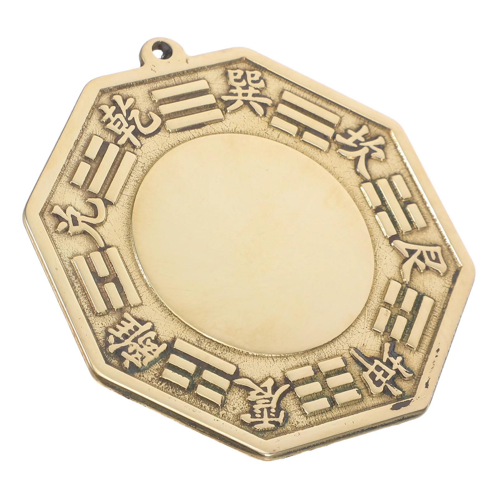 

Feng Shui Brass Bagua Mirror Convex Design Handcrafted Decorative Ornament for Living Room Office Protection