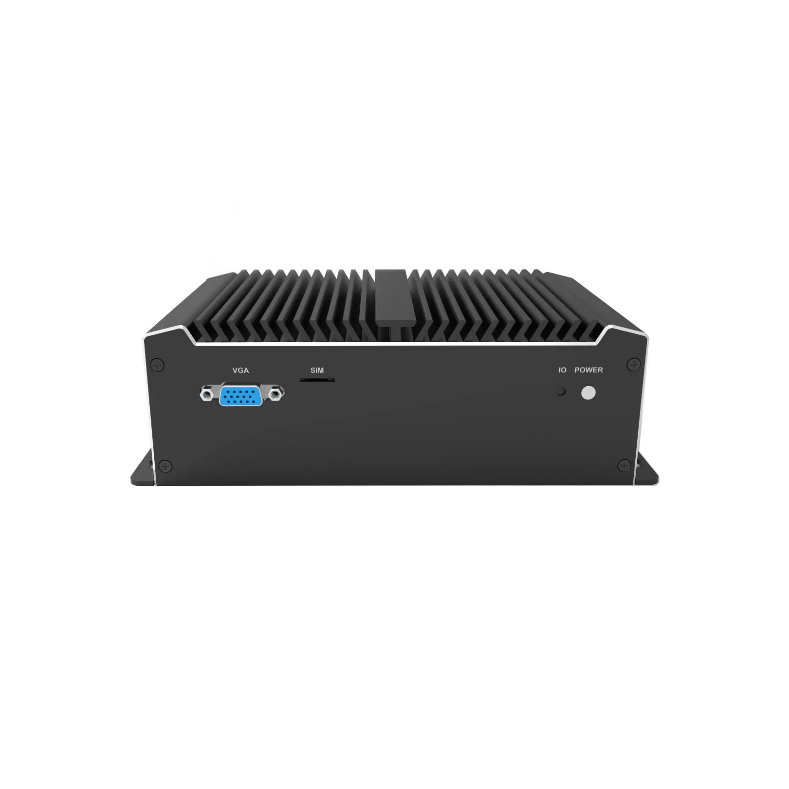SIM Slot Industrial Edge Box in tel Atom C3958 16-Core 4x 10G SFP+ 4x 2.5G LAN Remote Management & 4G Backup Display
