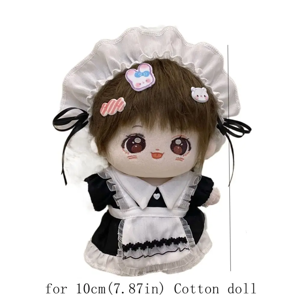 Head Cover 10cm Cotton Doll Dress Lolita Hoodies Cotton Doll Clothes Shoulder Strap Skirt Dress Up Plush Toy Clothes