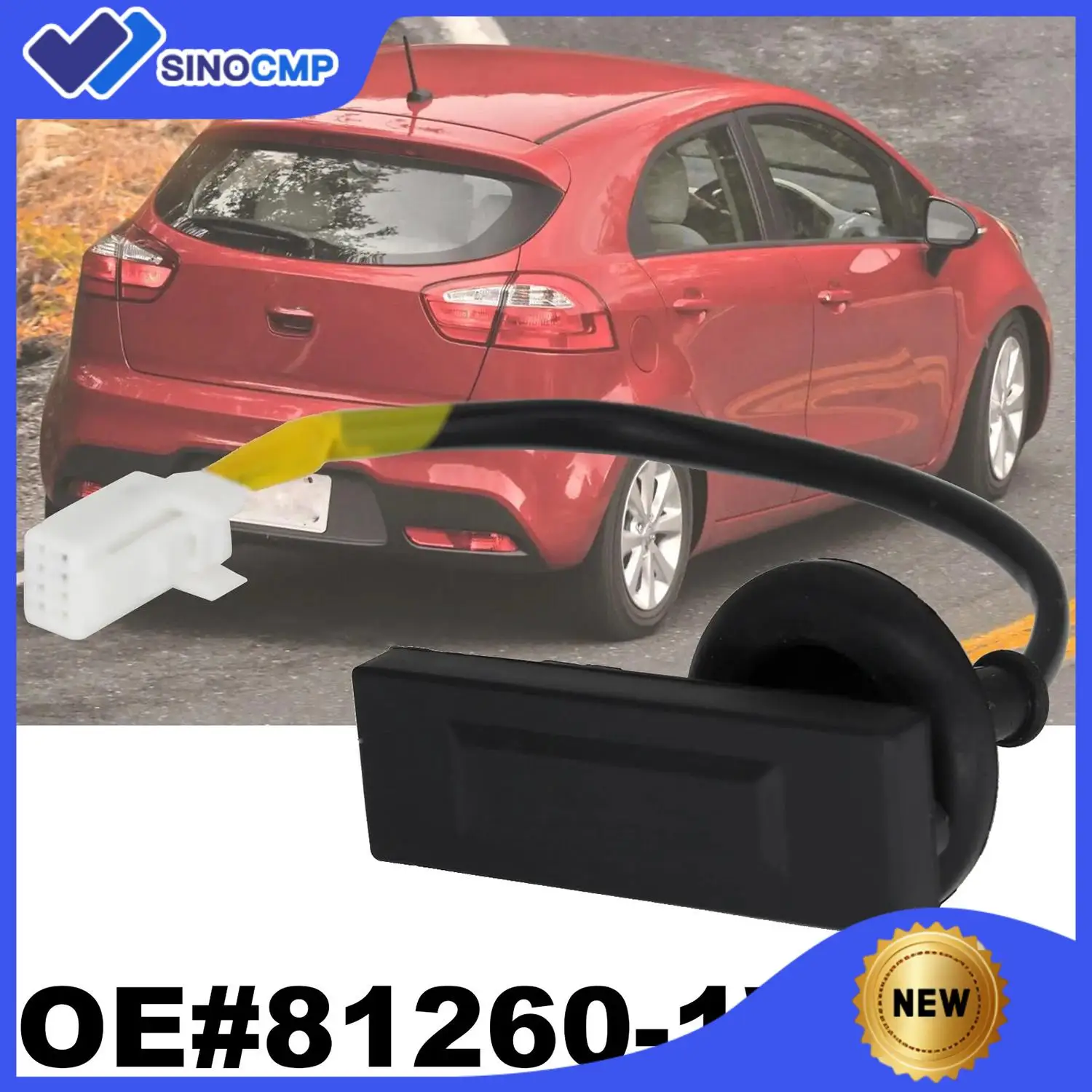

Rear Trunk Lid Lock Release Handle ABS Black Trunk Release Switch OE 81260-1W220 Direct Replacement For Kia Rio Pride Picanto