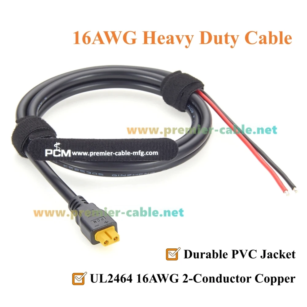 XT30 Stromkabel XT30 Buchse auf offenes Ende Pigtail-Kabel 16AWG Hochstrom für FPV-Drohne, LiPo-Akku, RC-Flugzeug, Solargenerator – Detail 3