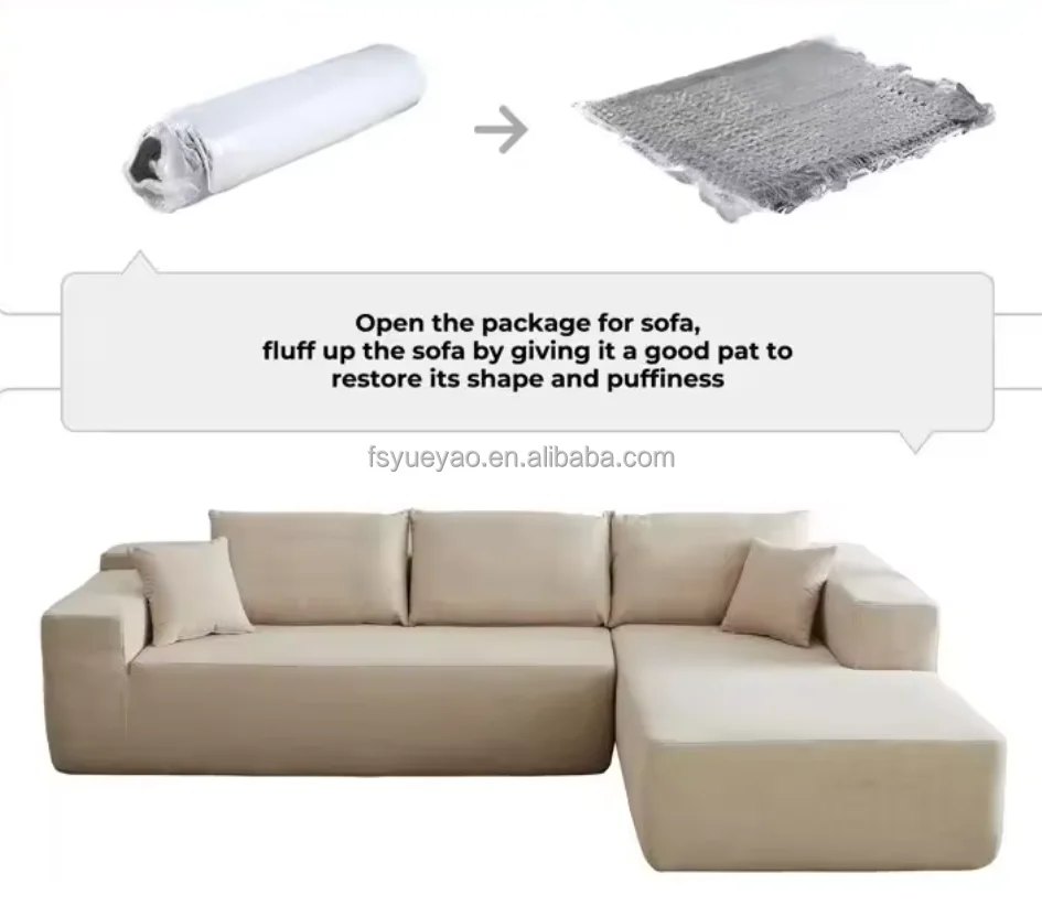 Modern Home Furniture Velvet Fabric Combination Sofa High Density Sponge Modular Compression Sofa