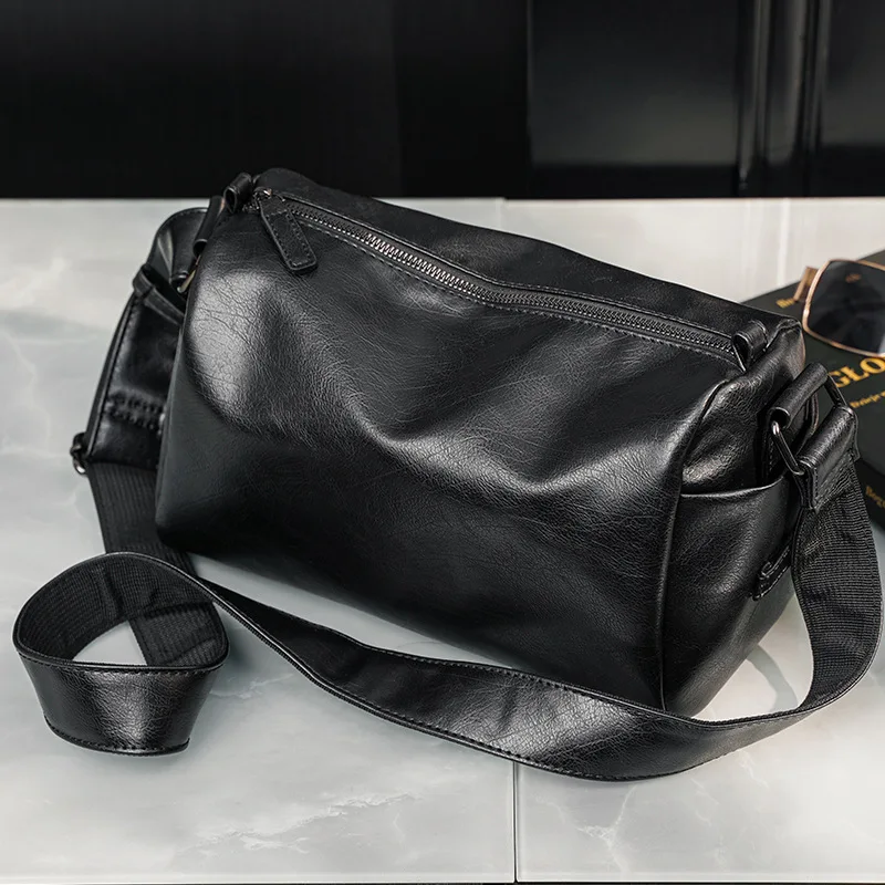 Soft PU Leather Men\'s Shoulder Bag Fashion Design Crossbody Bags For Men Messenger bag Waterproof CrossBody Shoulder bags Man 가방