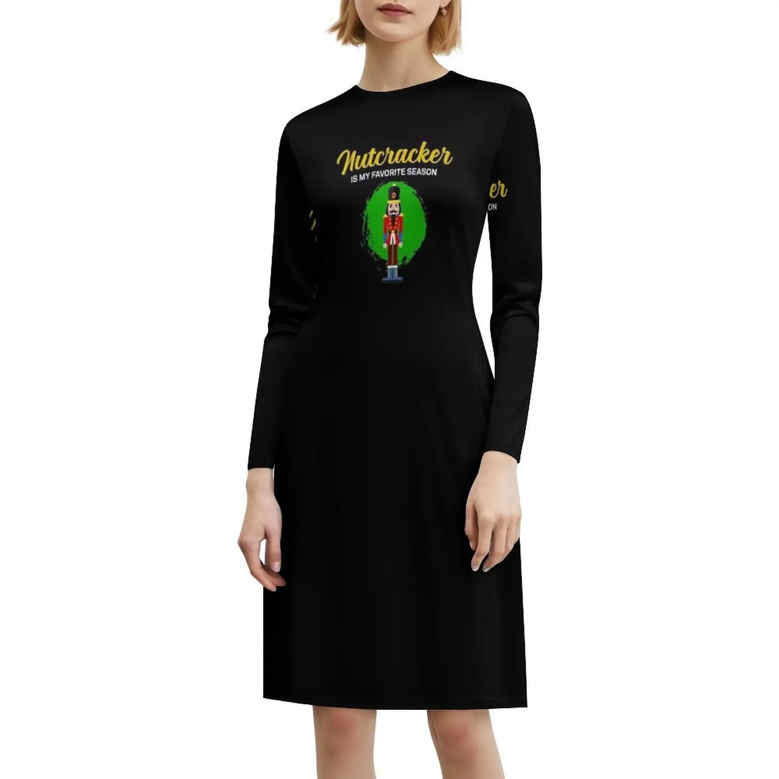 المفضلة الموسم الباليه كسارة البندق طاقم تصميم الأزهار سموك فستان للنساء الربيع الصيف فستان كاجوال للحزب كسارة البندق #6