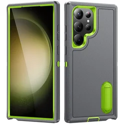 Hybrid 3 In 1 Military Grade Defender Case for Samsung Galaxy S26 Ultra/S23 FE/A56/A36/A15/A14/A13/A54/A53 Kickstand Body Cover