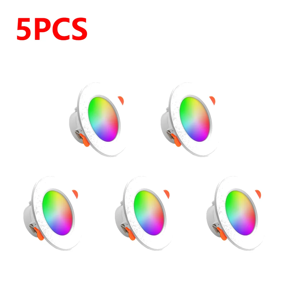 1-10 Stuks Led Downlight Dimbaar AC85-265V 10W Tuya Intelligente Graffiti Control Voice App Rgb Cw Full Color Spot Plafond Verzonken