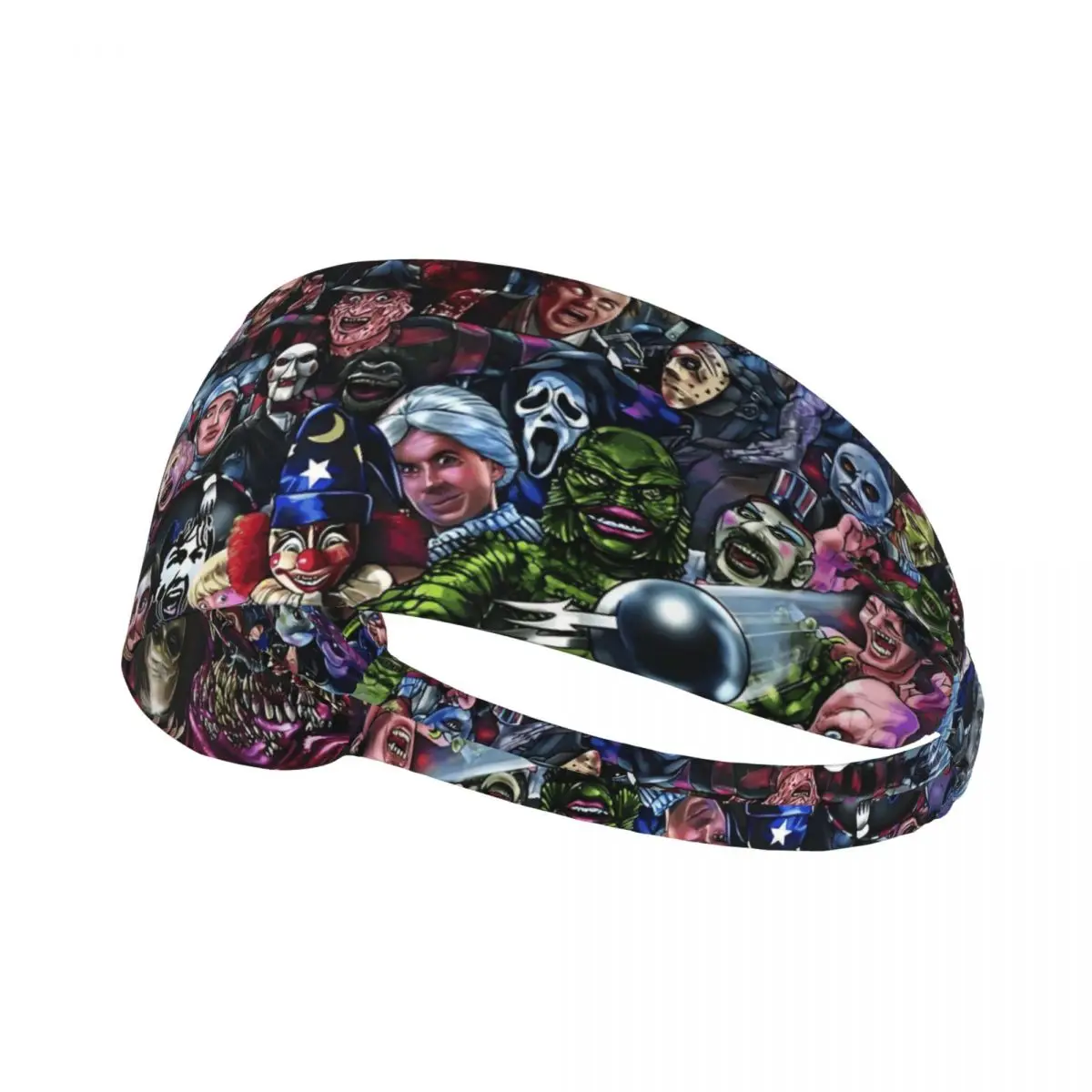 

Custom Halloween Friends Horror Movie Character Gym Sweatband Men Women Non Slip Quick Drying Headband Cycling