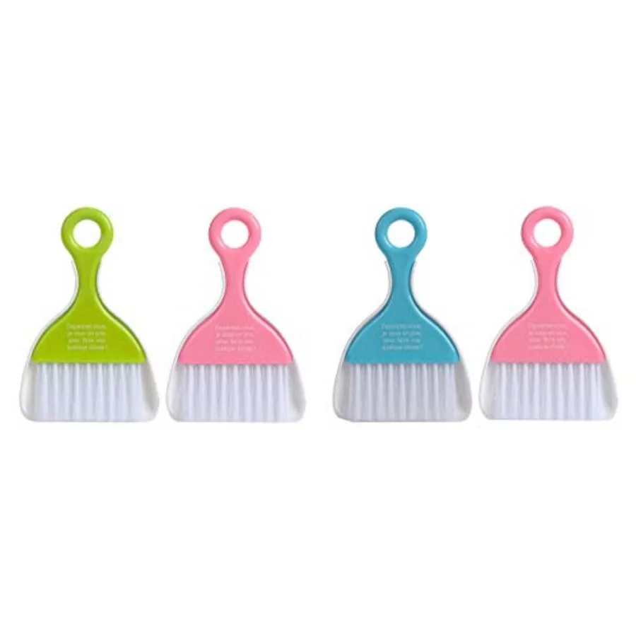 

Mini Dustpan and Brush Set, Hand Broom and Dust Pan for Cleaning Table Countertop Keyboard Pets Hair and Small Messes Colour Ra