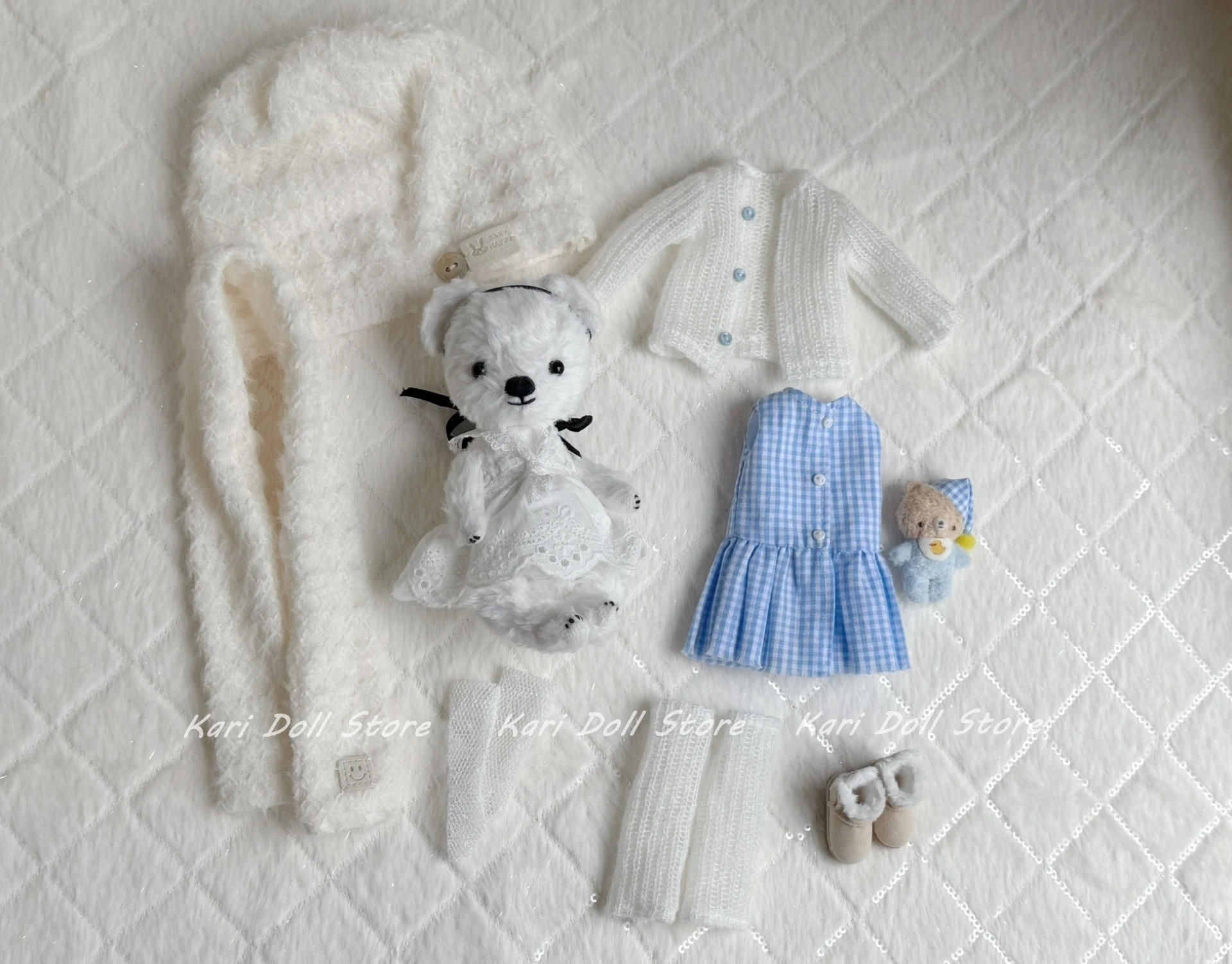 

2026 Kari Doll Clothes and skirts Snow white scarf hat dress baby suit for Landazz Landoudou Doll