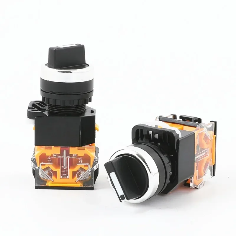 

10pc 22mm Self-locking/Self-reset Knob Switch LA38-11X2 20X3 2/3 Positions Rotary Switches 4 screws 10A400V Power Knob Switch