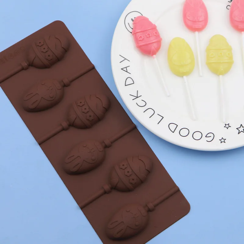 Easter Christmas Series 6 in 2 Groups of Different Shapes, Silicone Lollipop Mold Does Not Match Stick XG917
