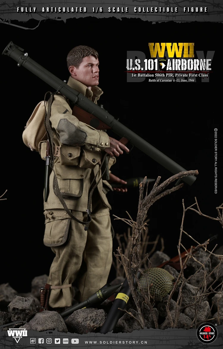 SS-126 SoldierStory 1/6 Men Soldier U.S. 101st AirborneDIV. 1st Battalion 506th PIR, Private First Collectible 12" Action Figure