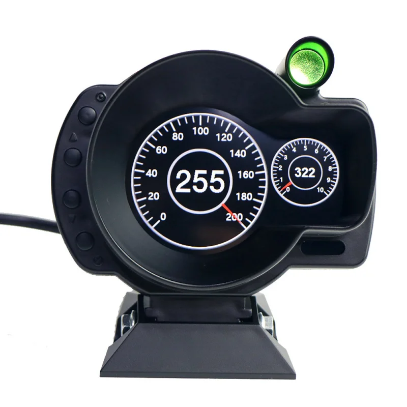 Suitable for Hot-Selling OBD LCD Instrument Car Modification Multi-Function Head-Up Display RPM Water Temperature Speed Turbo Me