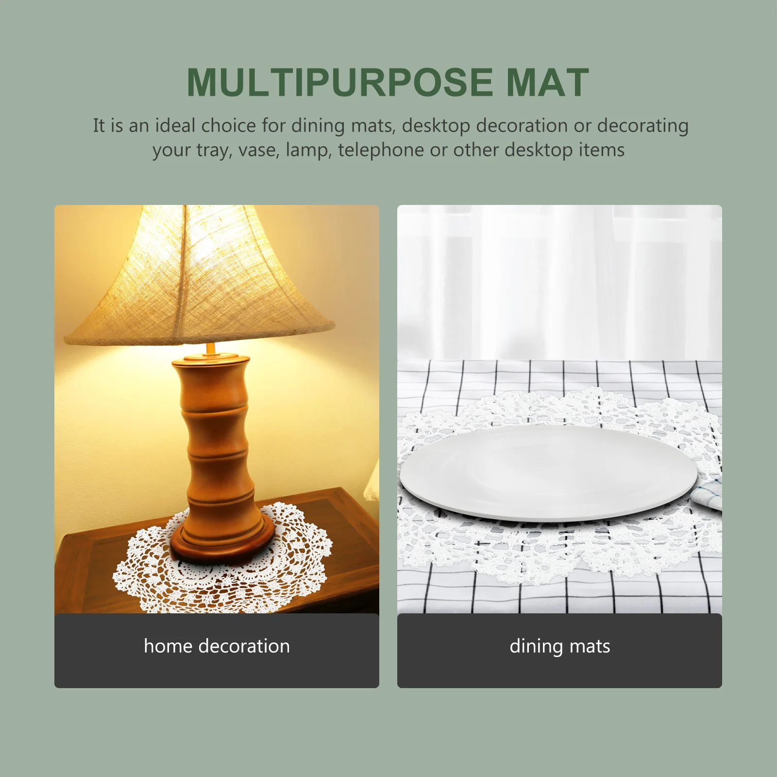 

Lace Placemat Crochet Cotton Table Mat Fine Workmanship Decorative for Home Hotel Scene Layout Decoration Lace Placemats